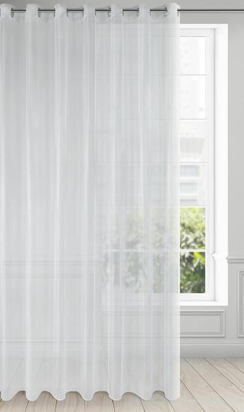Hotová záclona s krúžkami - Alexa biela, šírka 135 x dĺžka 250 cm